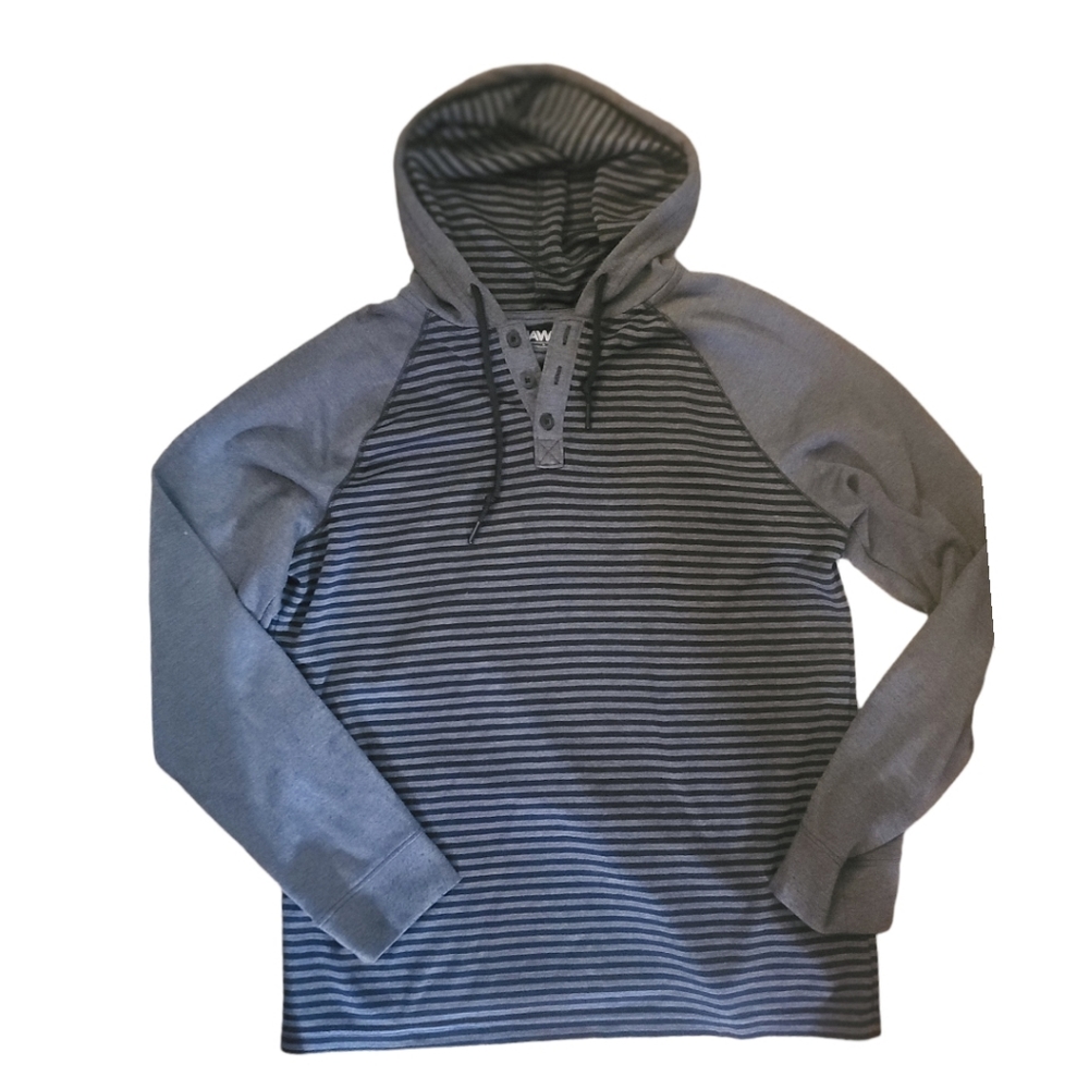 Hawk by Tony Hawk Striped Hoodie Sweatshirt Size Large